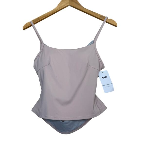 NWT Persit Active Tanks Medium Lot of 2 Built in Bra Athletic Athleisure Cutout - Picture 4 of 12
